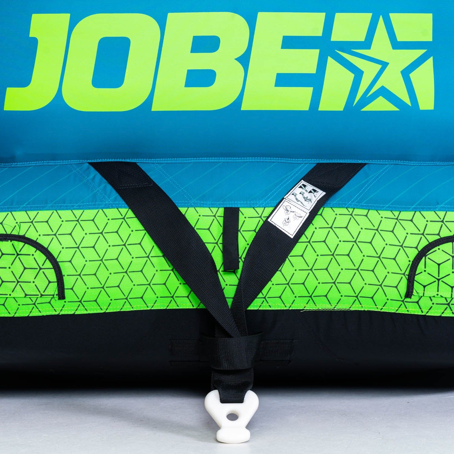 Three-person Jobe Binar towable tube for water sports, designed for outdoor adventure and family fun on the water.