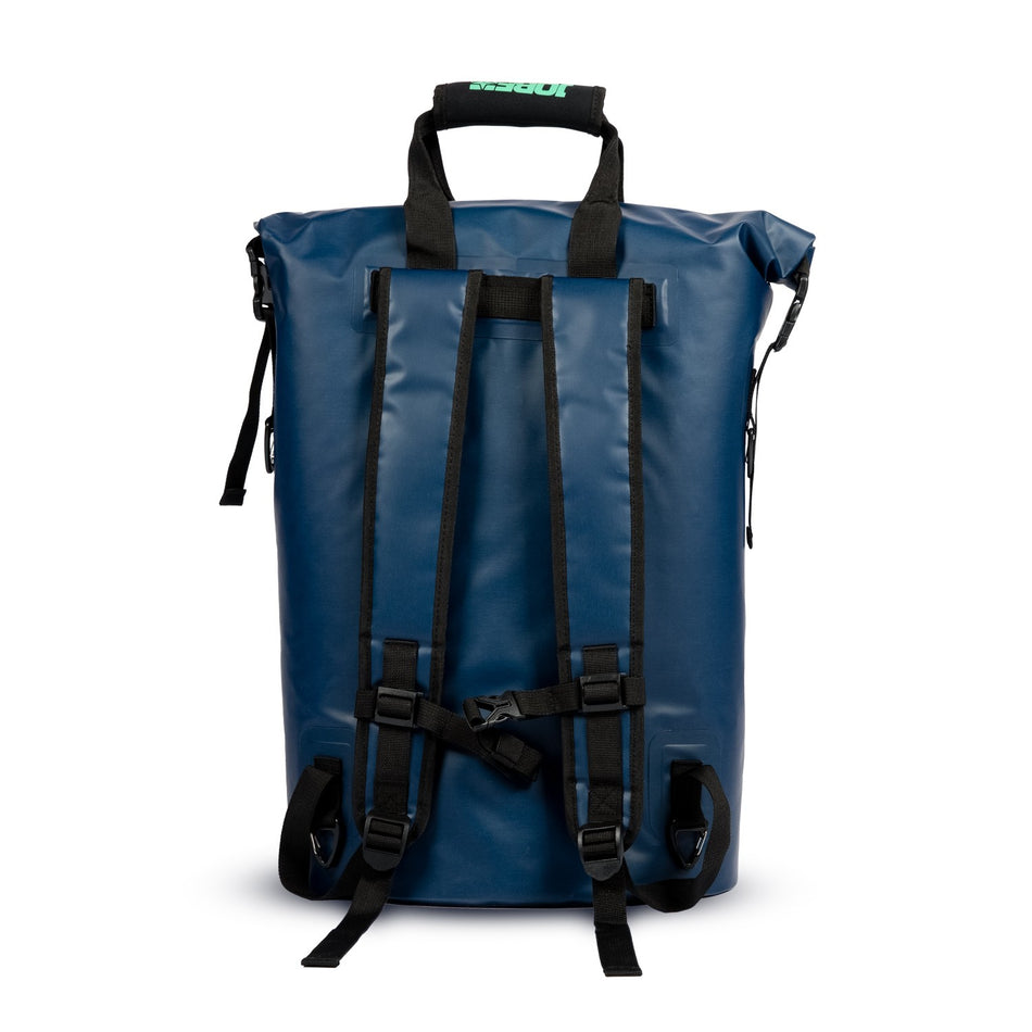 Outdoor Hub Limited Jobe waterproof cooler bag in midnight blue, showing its durable design and zipper closure for outdoor use.