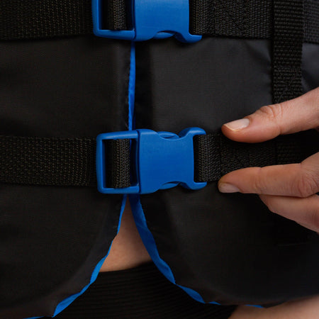 Blue Jobe Dual Vest designed for water sports, featuring adjustable straps and multiple pockets for storage.