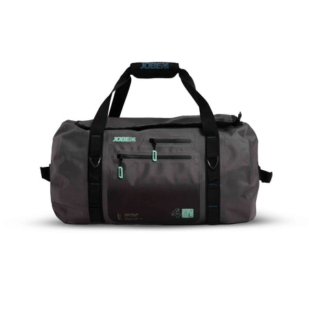 Grey Jobe water-repellent duffle bag from Outdoor Hub Limited with sturdy handles and durable fabric for travel and outdoor use.