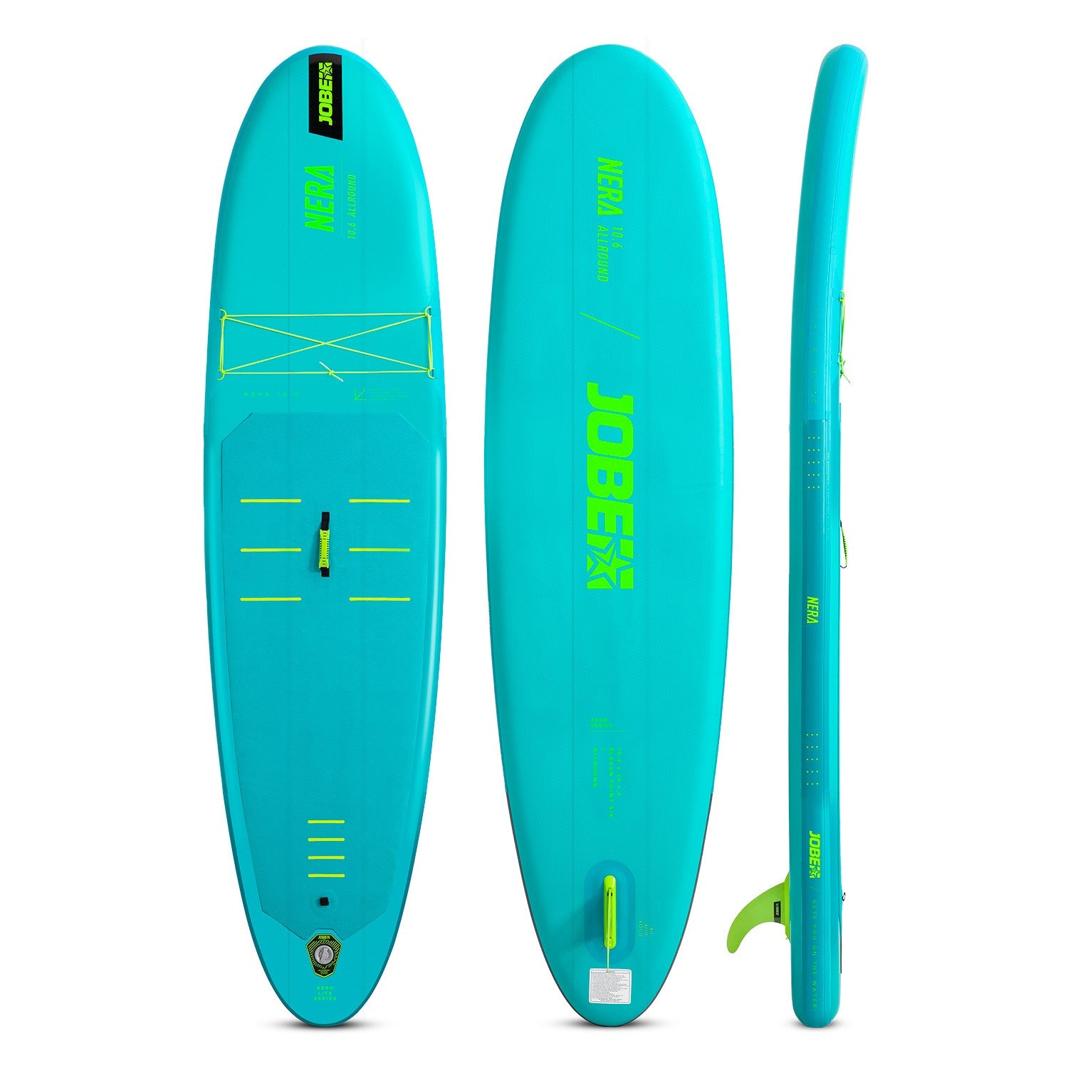 Jobe Aero Nera SUP Lite Board 10.6 in purple with paddle and leash, outdoor water sports gear by Outdoor Hub Limited